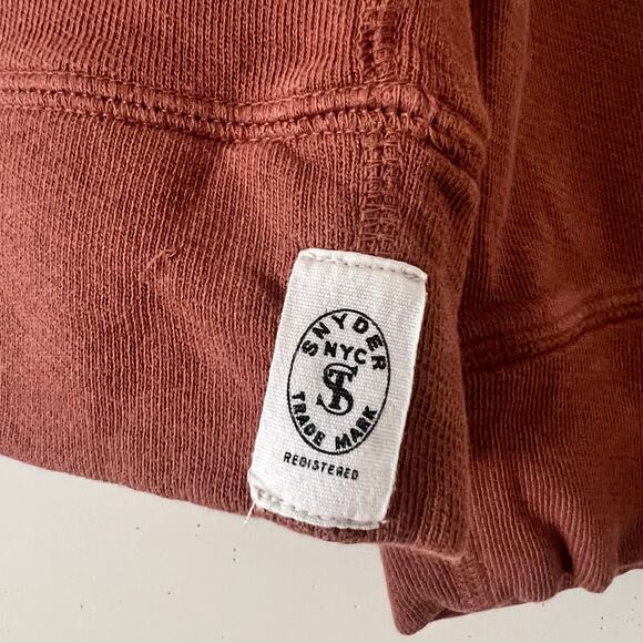 Todd Snyder Men's Terry Fleece Sweater Crew Neck Large Cider Brown Long Sleeve - Picture 5 of 8